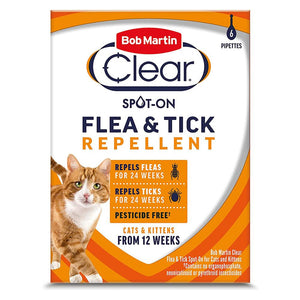 Bob Martin Clear Flea & Tick Cat Spot On Prevention