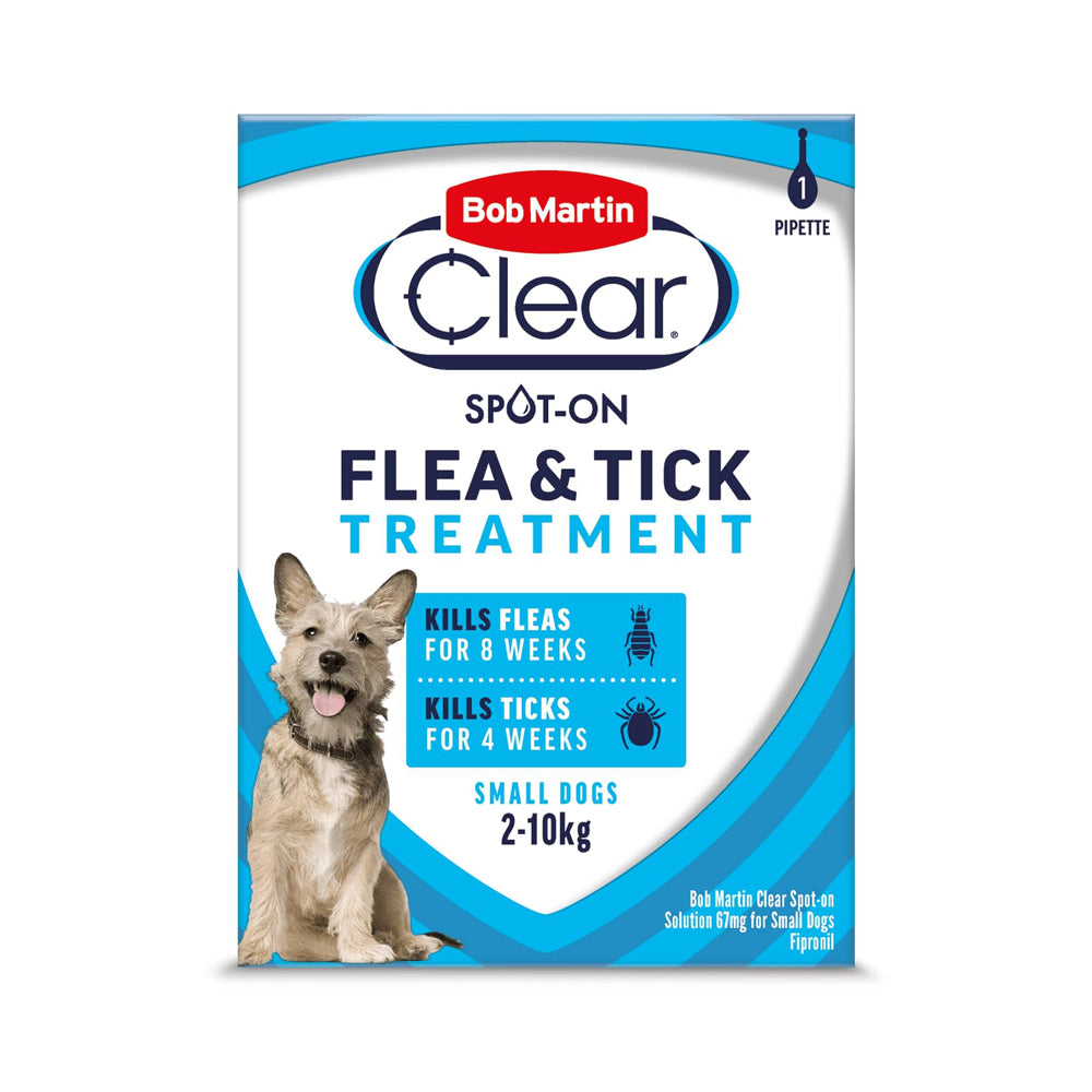 Bob Martin Flea Clear Fipronil Spot On Flea & Tick Treatment For Dogs
