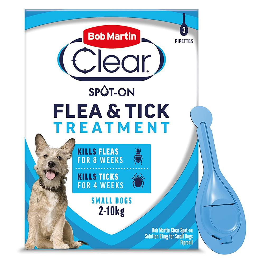 Bob Martin Flea Clear Fipronil Spot On Flea & Tick Treatment For Dogs