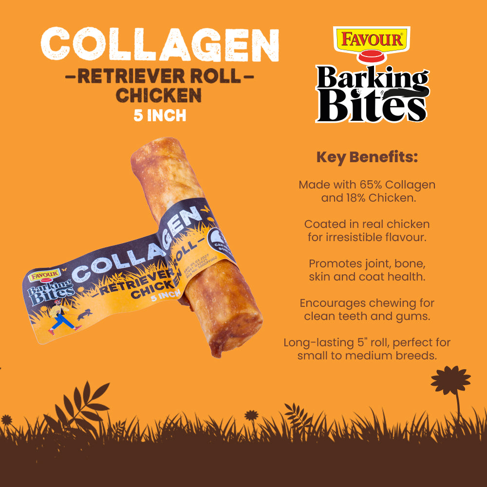 Favour Collagen Chicken 5" Retriever Rolls