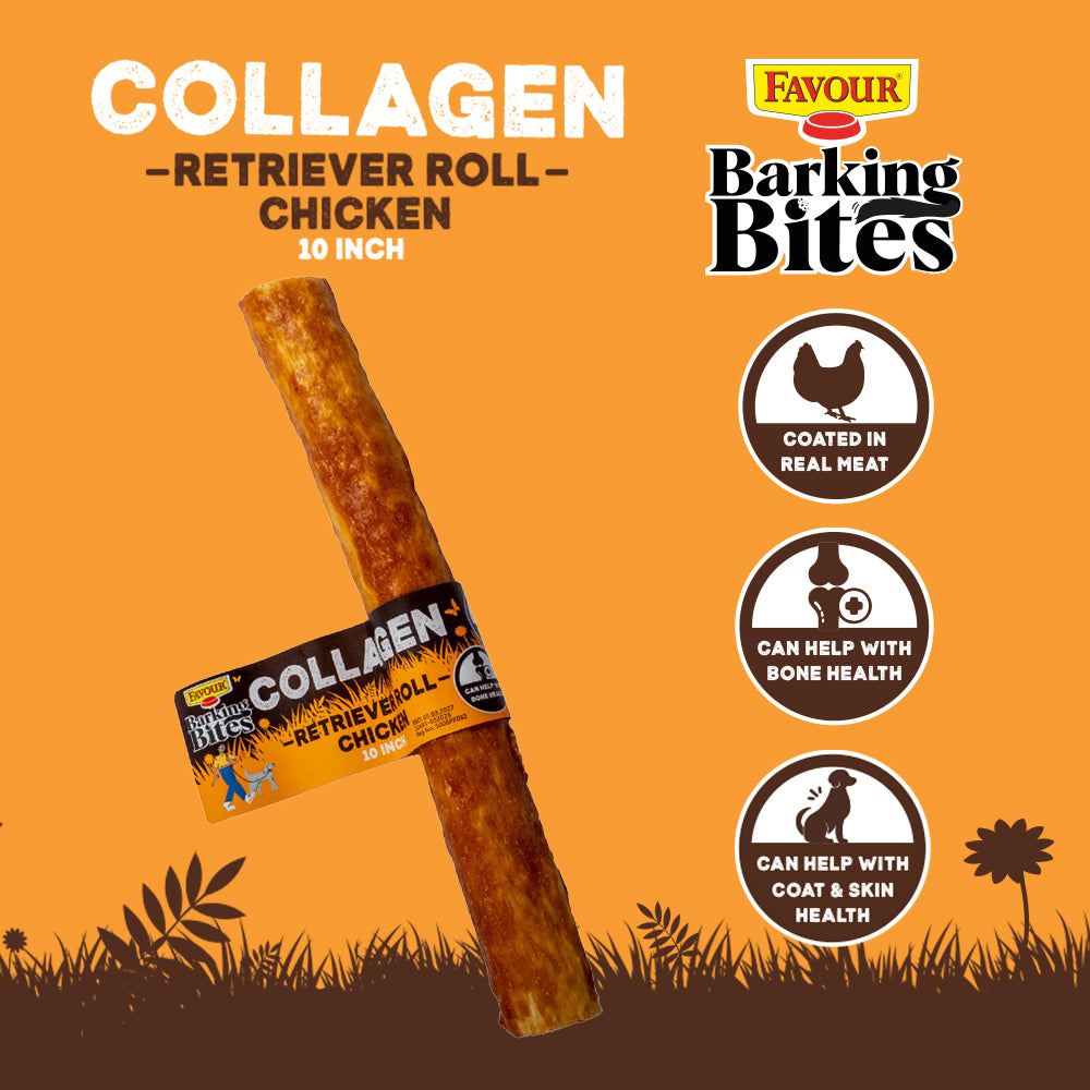 Favour Collagen Chicken 10" Retriever Rolls