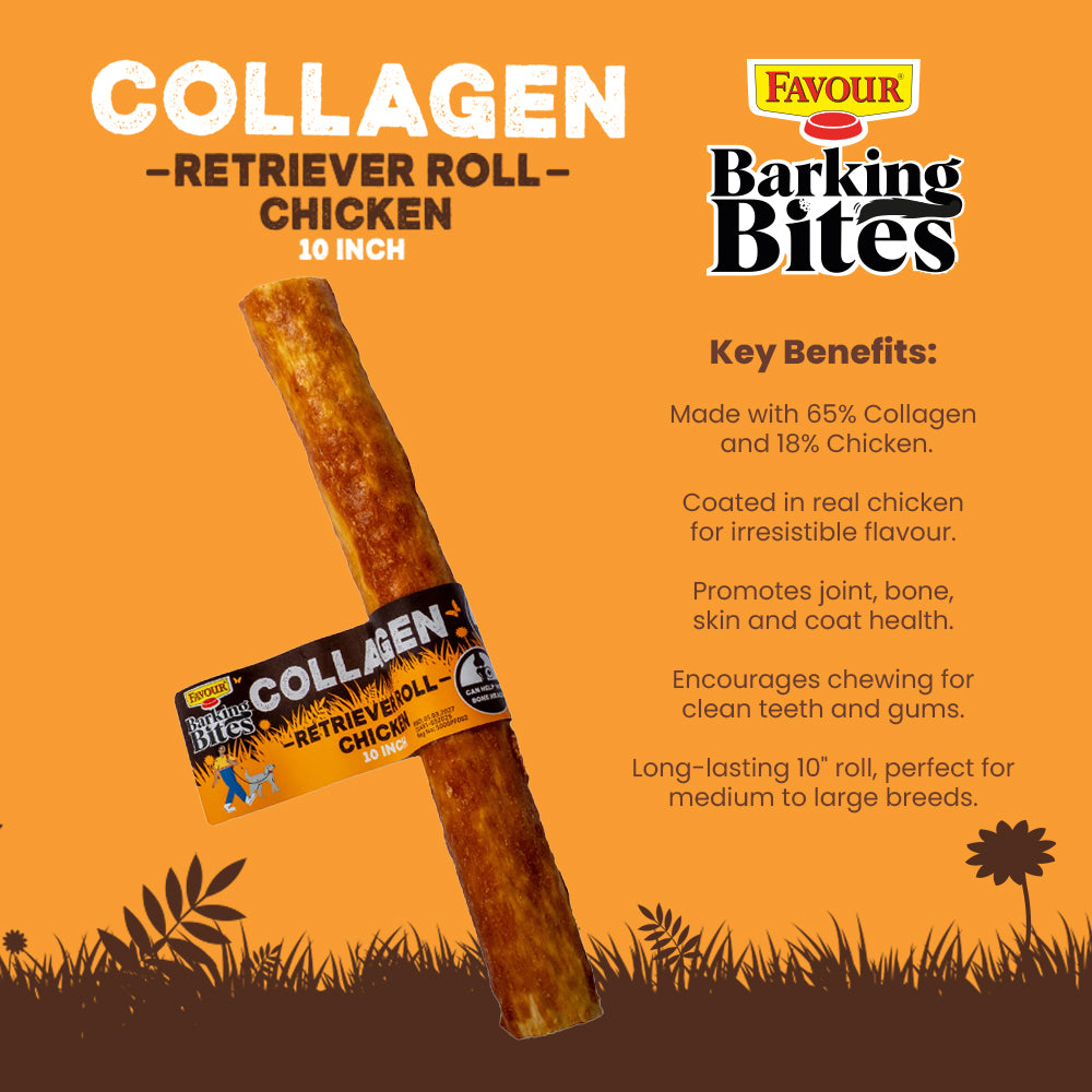 Favour Collagen Chicken 10" Retriever Rolls