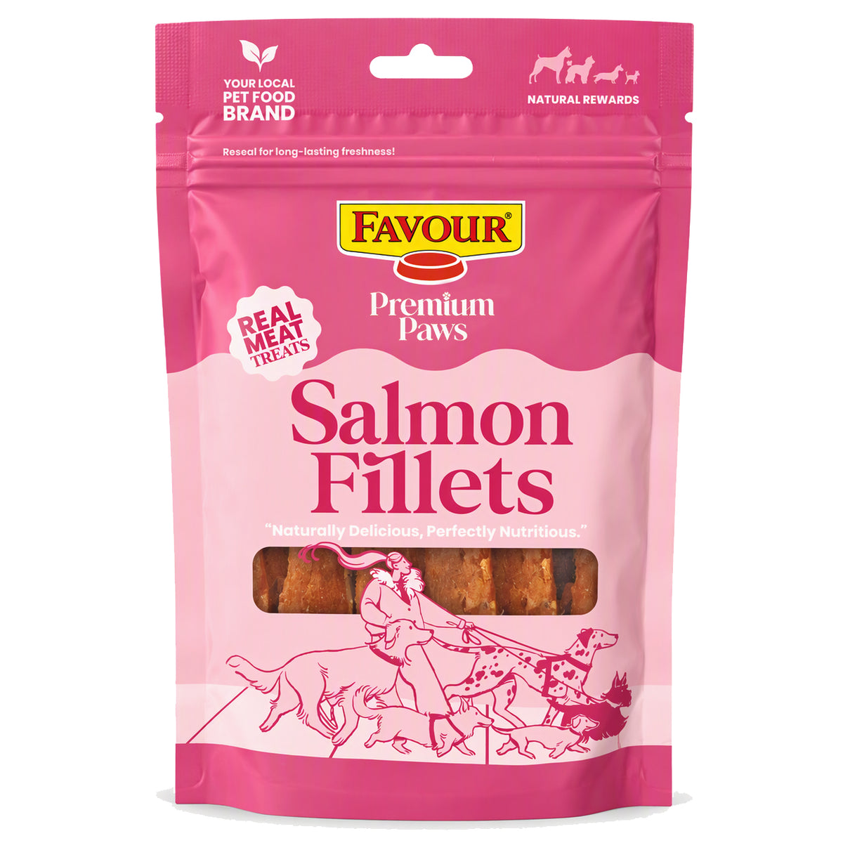 Favour Premium Paws Salmon Fillets Dog Treats 100g