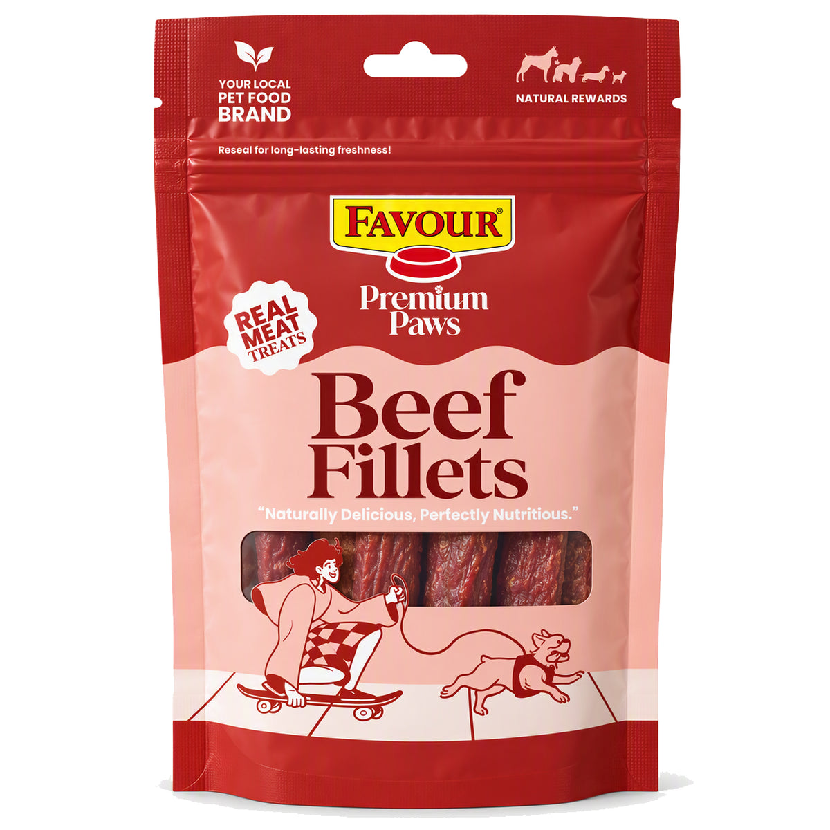 Favour Premium Paws Beef Fillets Dog Treats 100g