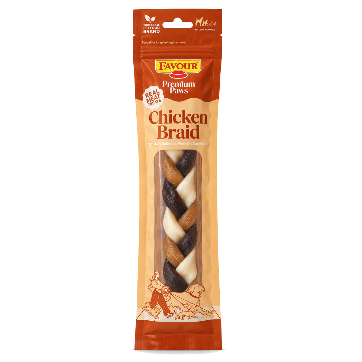 Favour Premium Paws Chicken Braid Dog Treat 95g