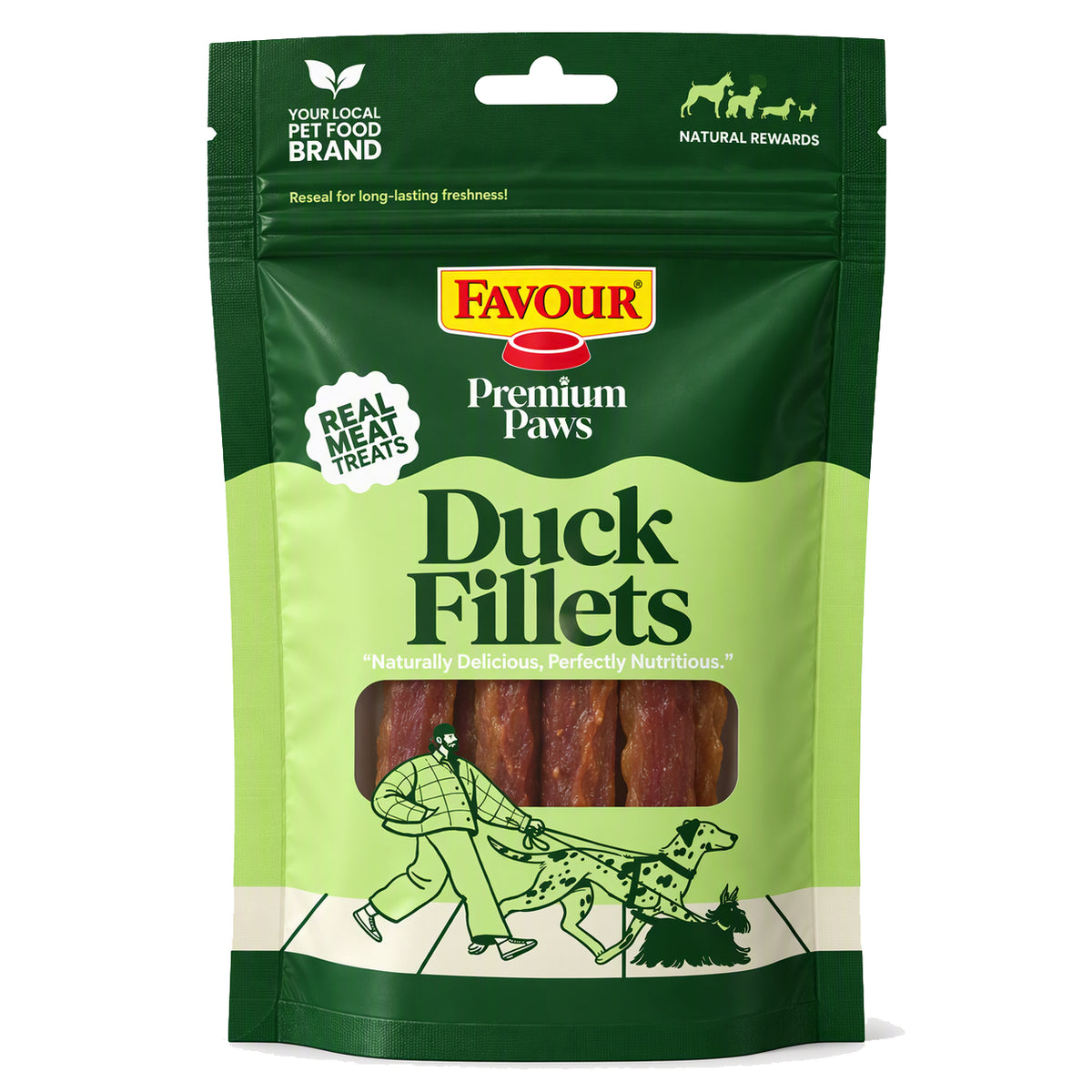 Favour Premium Paws Duck Fillets Dog Treats 100g / 300g Value Pack