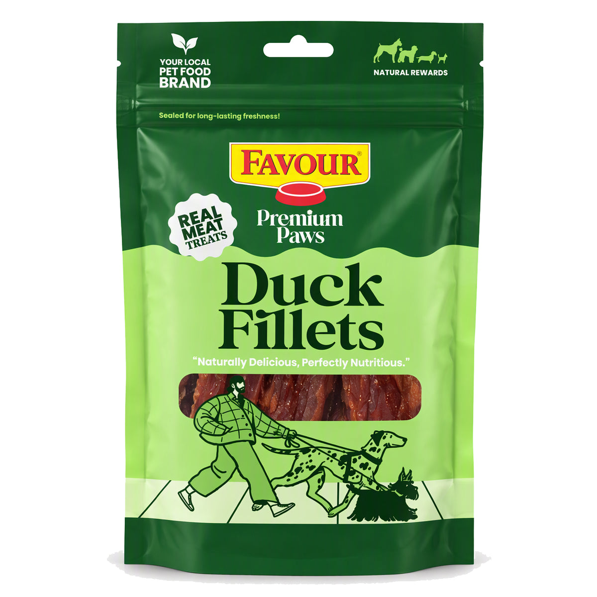 Favour Premium Paws Duck Fillets Dog Treats 100g / 300g Value Pack