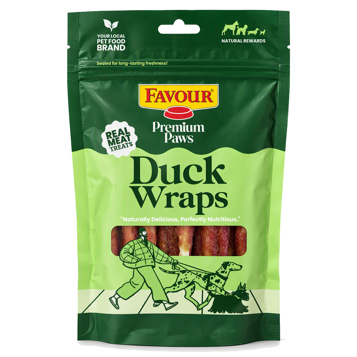 Favour Premium Paws Duck Wraps Dog Treats 100g