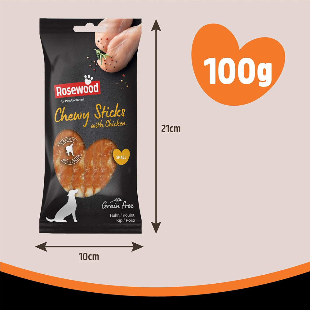 Rosewood Chewy Sticks Chicken Dog Treats 100g