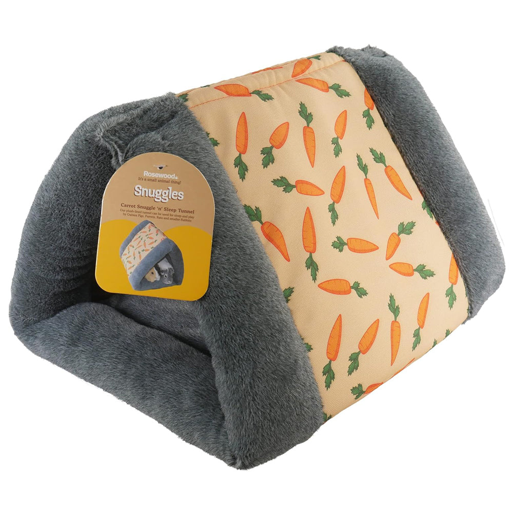 Rosewood Carrot Snuggle 'n' Sleep Tunnel for Small Animals