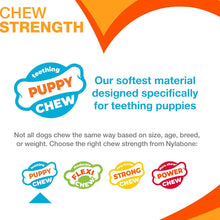 Load image into Gallery viewer, Nylabone Puppy Teething Chew Toy Pacifier, Bacon Flavour, Extra Small, Blue/Pink
