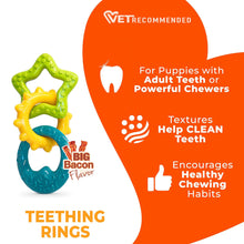 Load image into Gallery viewer, Nylabone Gentle Puppy Teething Rings Bacon Flavour Dog Toy Up To 11kg
