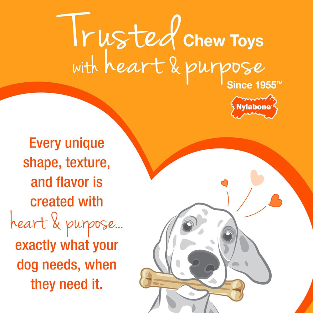 Nylabone Gentle Puppy Teething Rings Bacon Flavour Dog Toy Up To 11kg