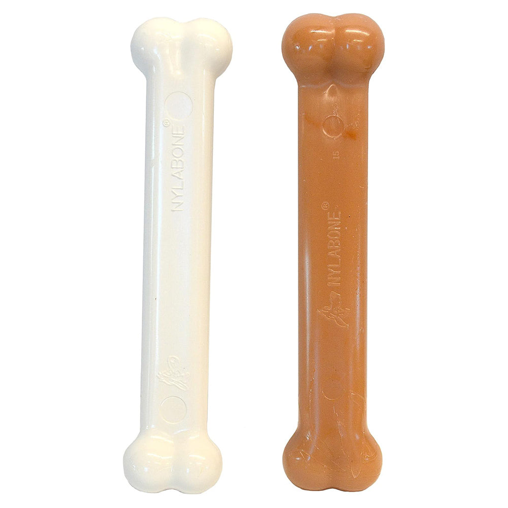Nylabone Dura Chew Extreme Tough Dog Chew Toy Bones, Bacon & Chicken, Large