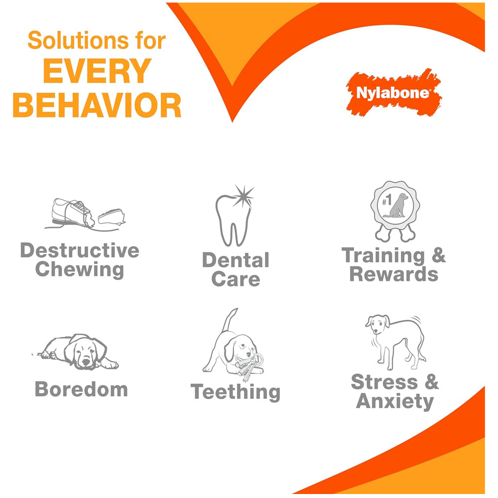 Nylabone Gentle Puppy Teething X Bone Dental Chew Toy, Beef Flavour, Extra Small