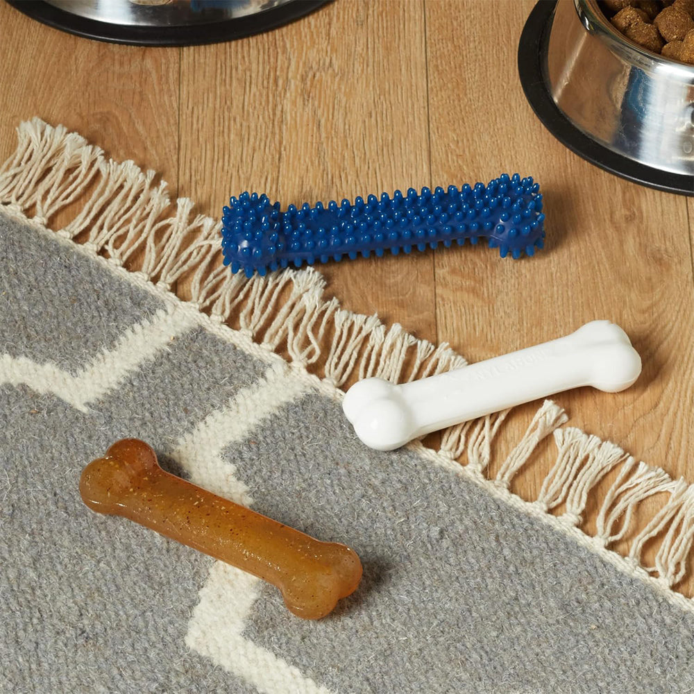 Nylabone Puppy Starter Kit, Pack of 3 Chew Bones, Teething & Dental, Small