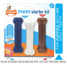 Load image into Gallery viewer, Nylabone Puppy Starter Kit, Pack of 3 Chew Bones, Teething &amp; Dental, Small

