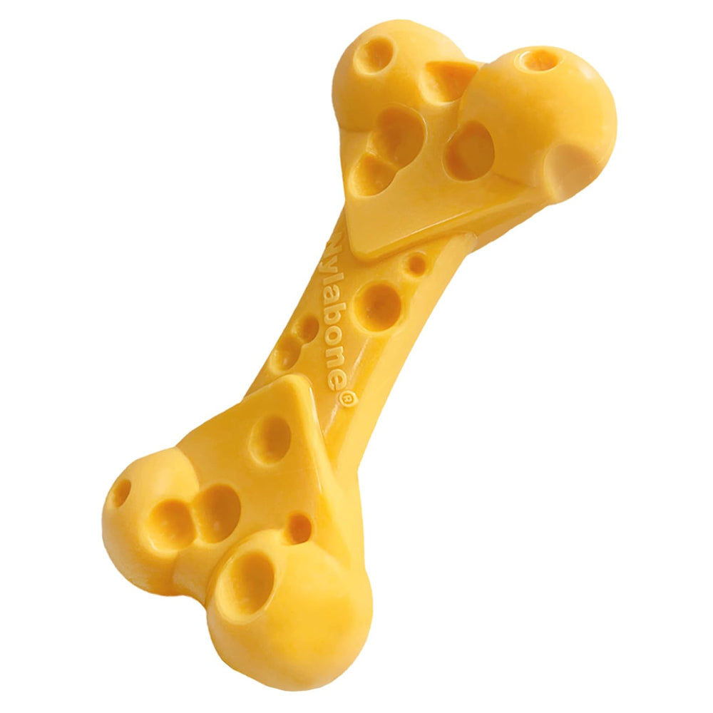 Nylabone Extreme Tough Cheese Bone Durable, Cheese-Flavoured Chew for Strong Chewers