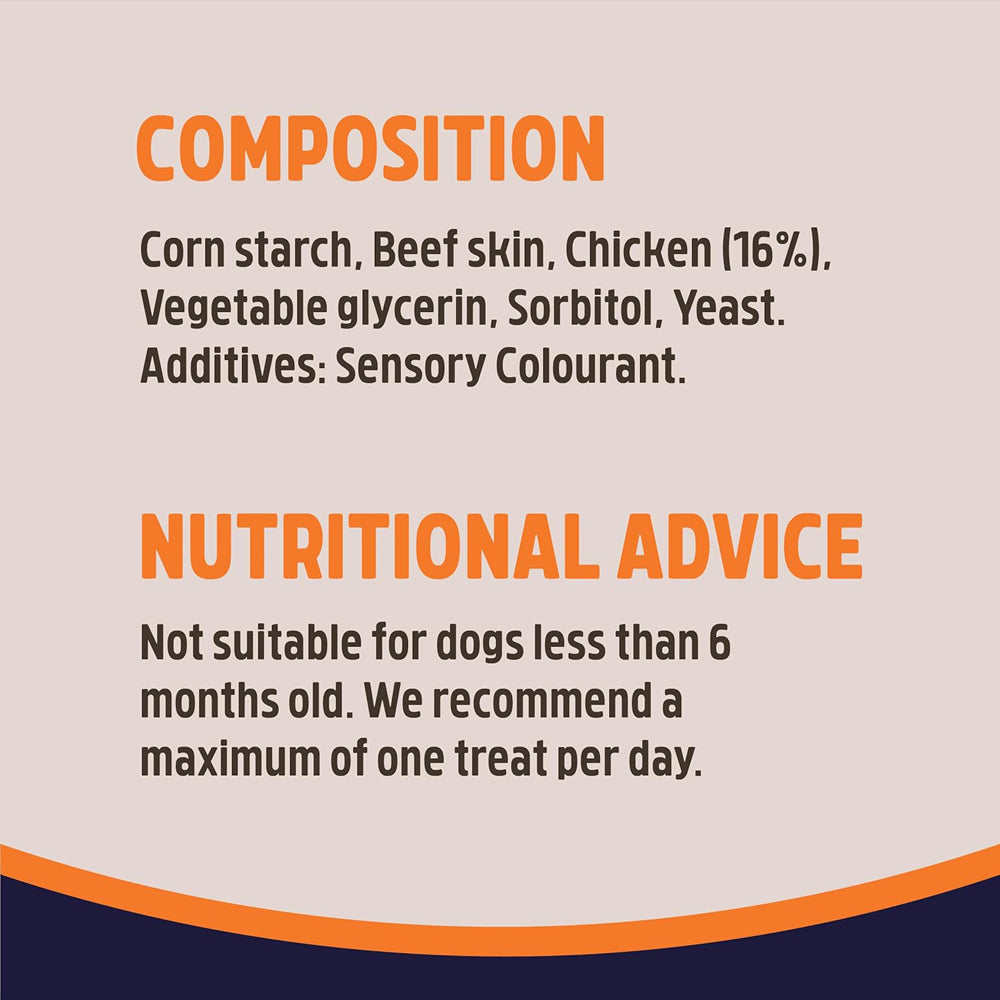 Rosewood Chewy Twist Long Lasting Dog Treat With Chicken 115g