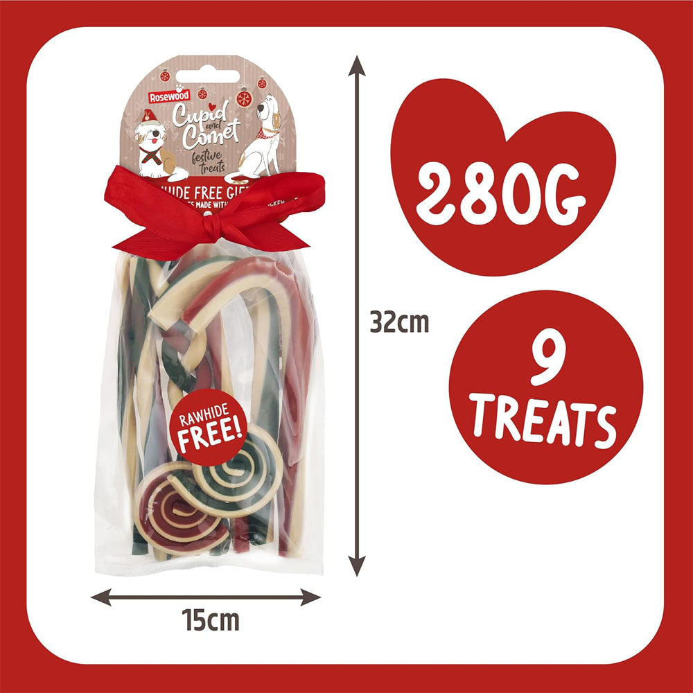 Rosewood Cupid & Comet Bumper Meaty Gift Bag Treats For Dogs 280g
