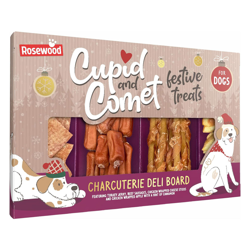 Rosewood Cupid & Comet Charcuterie Deli Board for Dogs Treat Selection Box