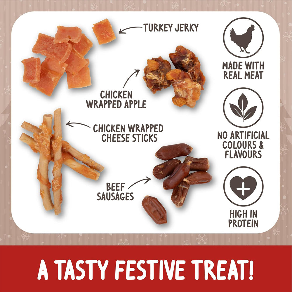 Rosewood Cupid & Comet Charcuterie Deli Board for Dogs Treat Selection Box