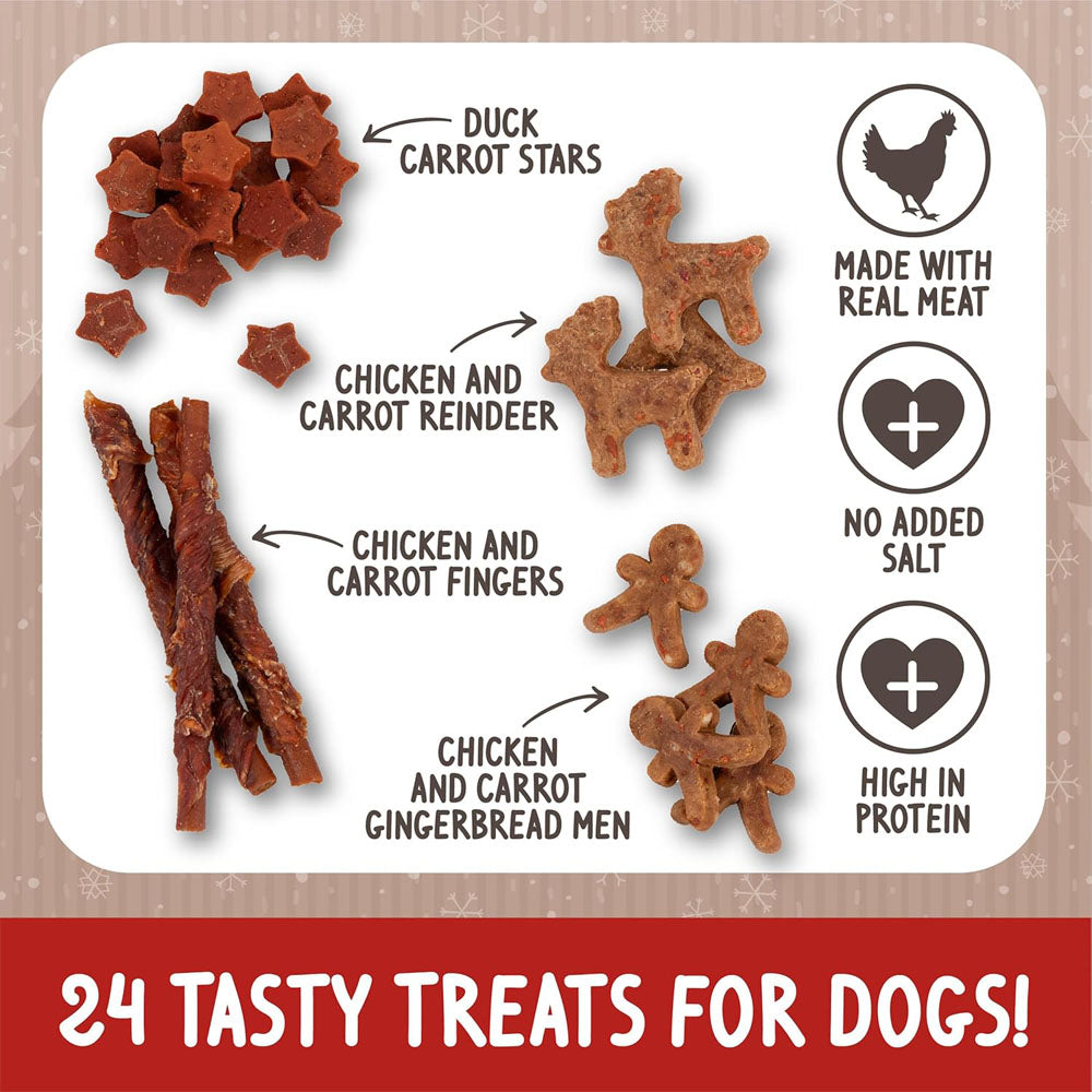 Rosewood Cupid & Comet Natural Selection Box Treats For Dogs 175g