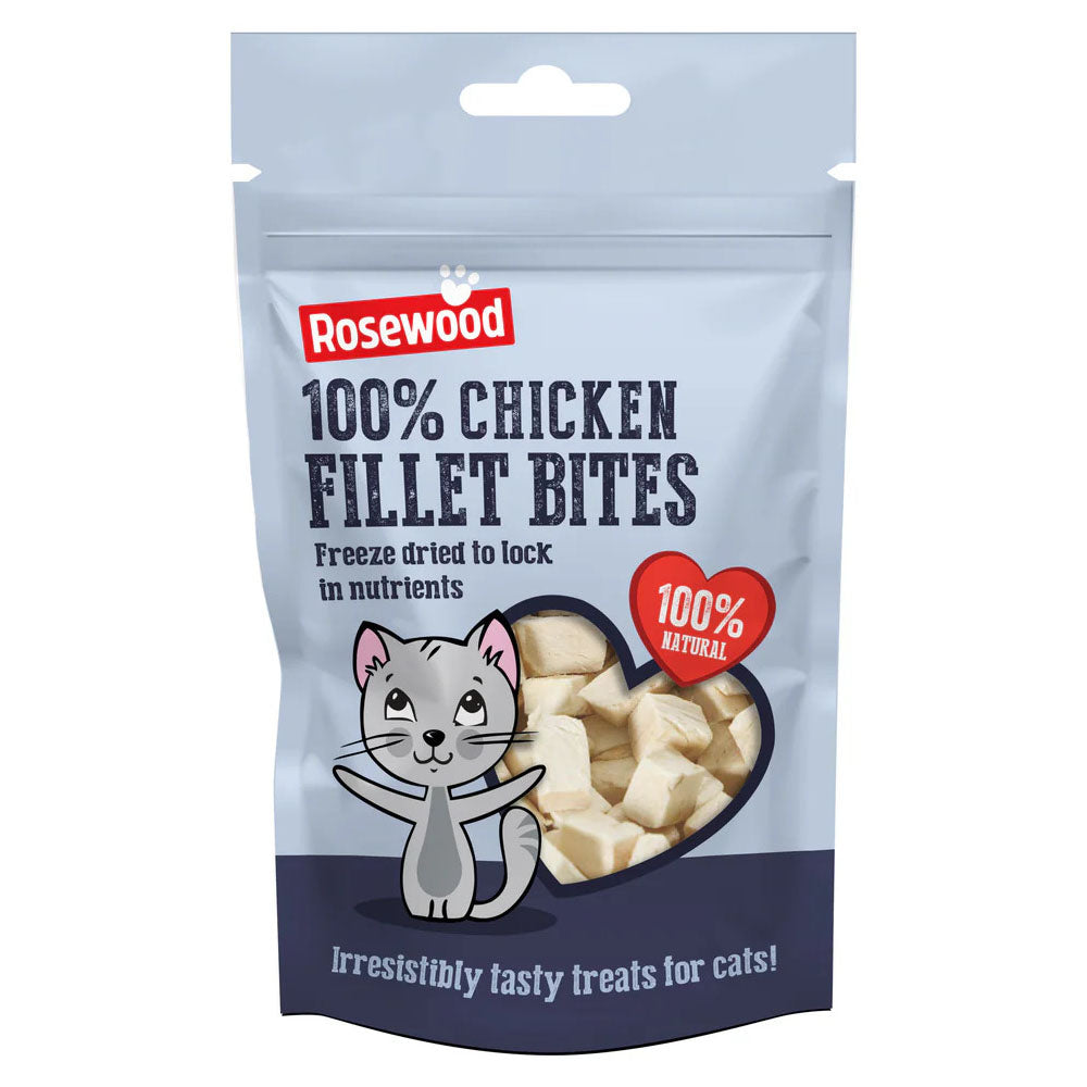 Rosewood Freeze-Dried Natural Cat Treats – Chicken or Duck (15g)