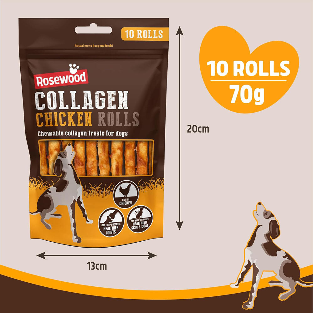Rosewood Collagen Chicken Rolls 70g