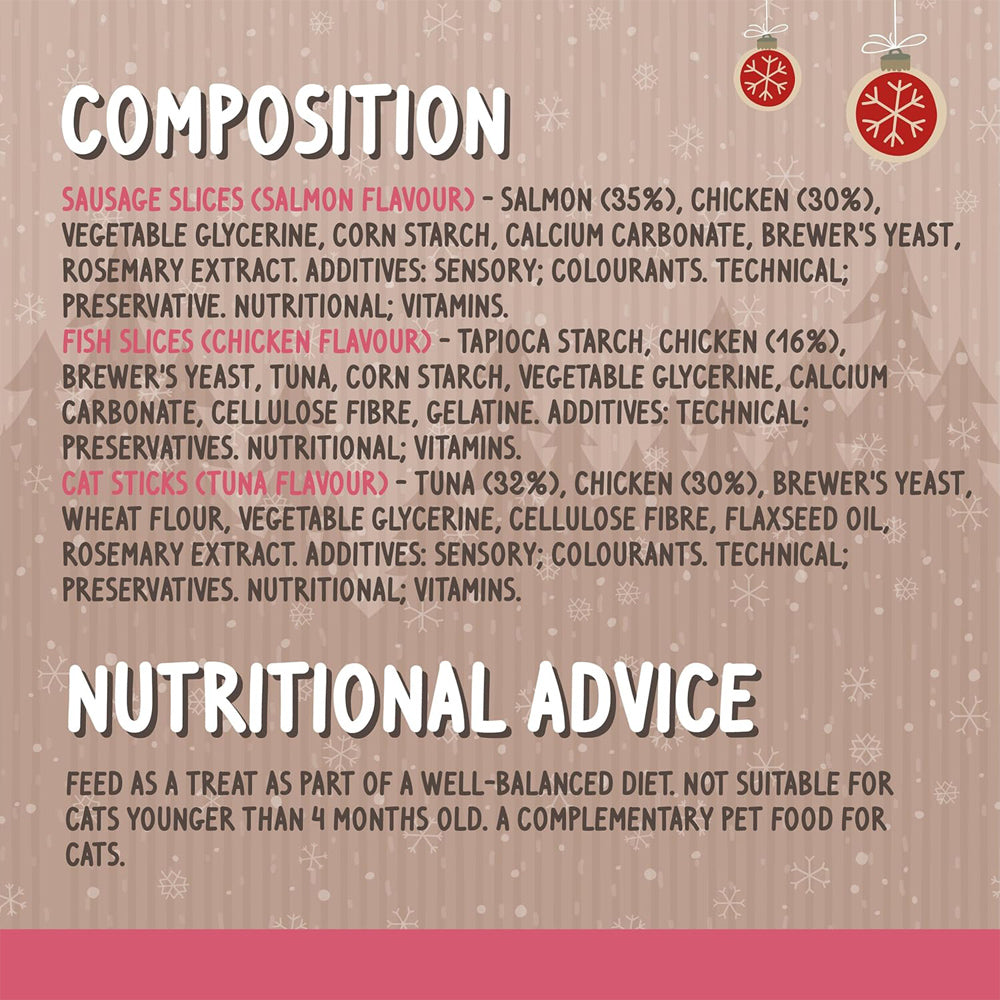 Rosewood Cupid & Comet Cat Canapes Festive Meat Treat Selection for Cats (120g)