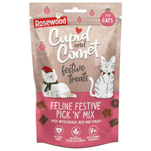 Load image into Gallery viewer, Rosewood Cupid &amp; Comet Feline Festive Pick &#39;N&#39; Mix Treats for Cats (180g)
