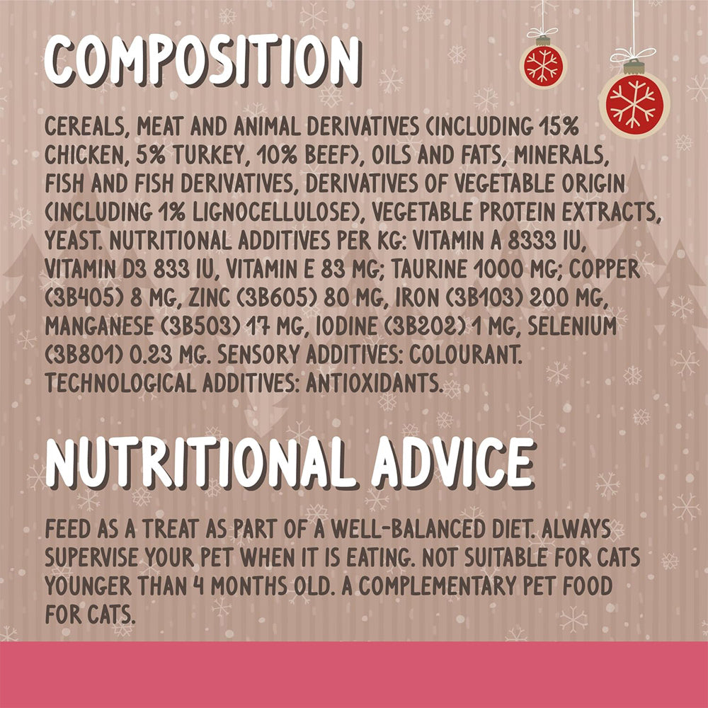 Rosewood Cupid & Comet Feline Festive Pick 'N' Mix Treats for Cats (180g)