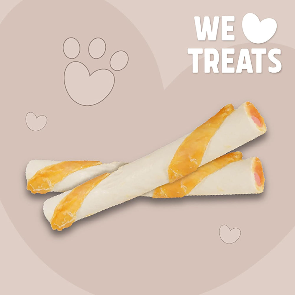 Rosewood Magic Bone Filled Twists Dog Treat With Chicken, Peanut Butter 195g