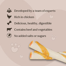 Load image into Gallery viewer, Rosewood Magic Bone Filled Twists Dog Treat With Chicken, Peanut Butter 195g
