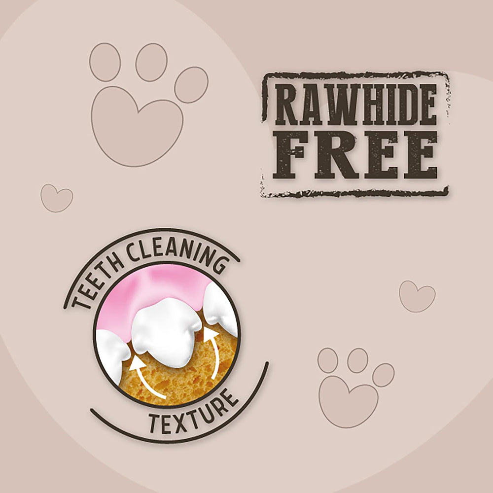 Rosewood Magic Bone Dental Twists Dog Treats With Chicken, Peanut Butter 120g