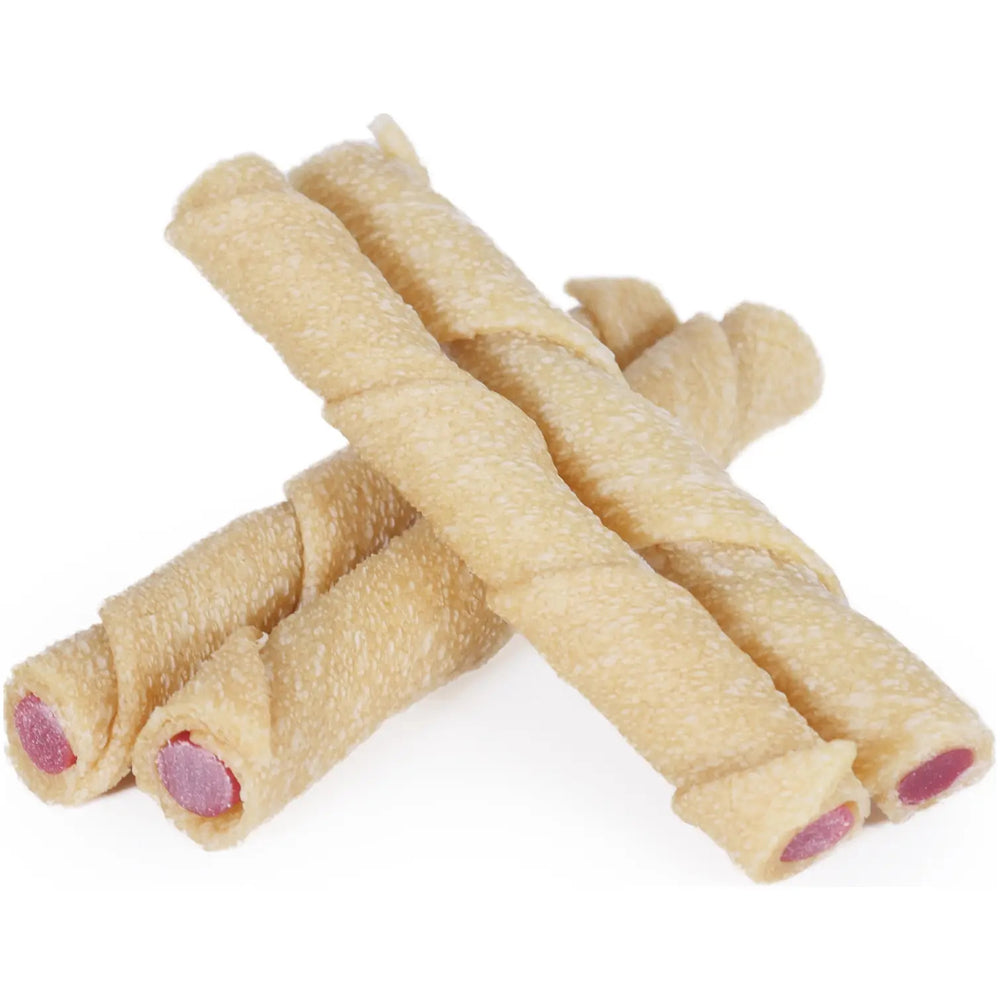 Rosewood Magic Bone Dental Twists Dog Treats With Chicken, Peanut Butter 120g