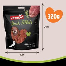 Load image into Gallery viewer, Rosewood Duck Fillets for Dogs Grain Free Value Pack 320g
