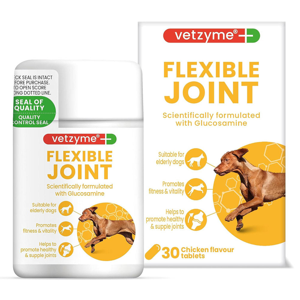 Vetzyme Flexible Joint Tablets for Dogs with Glucosamine