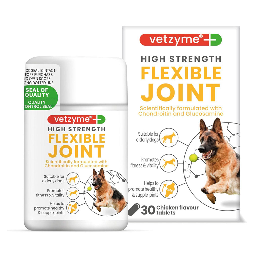Vetzyme Flexible Joint Tablets for Dogs with Glucosamine