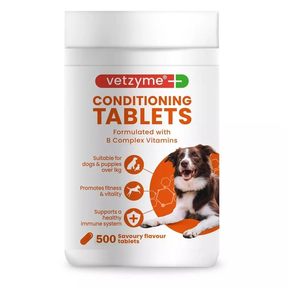Vetzyme Dog Conditioning Tablets, 500 Tablets