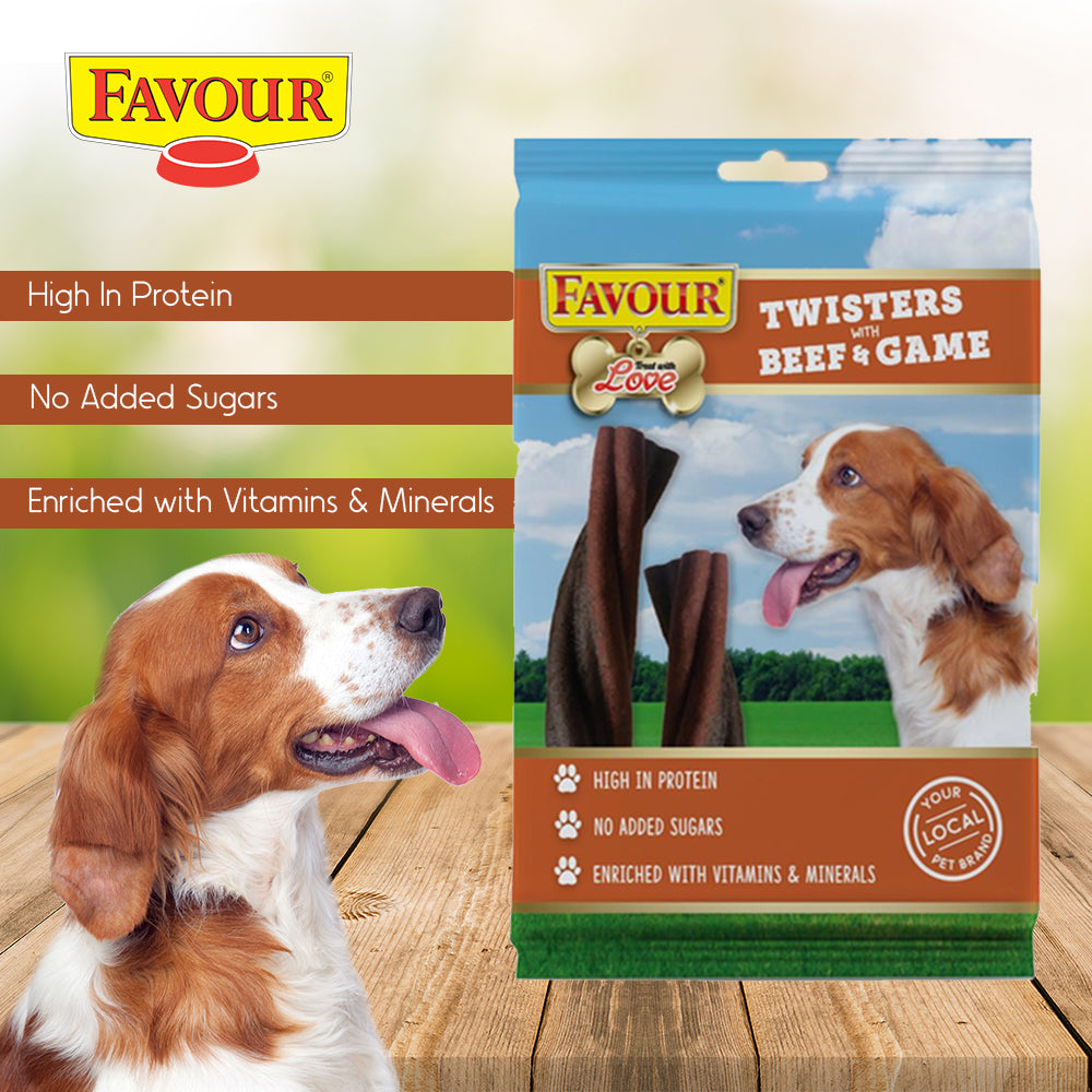Favour Twisters with Beef & Game