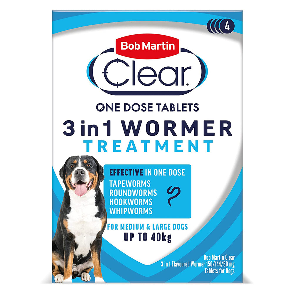 Bob Martin Clear 3 in 1 Wormer Tablets for Dogs