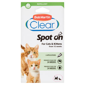 Bob Martin Clear Flea & Tick Cat Spot On Prevention