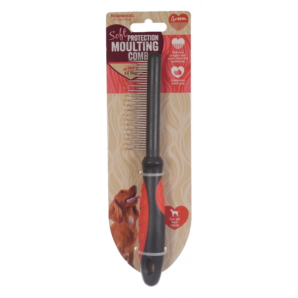 Rosewood Soft Protection Salon Grooming Moulting Comb